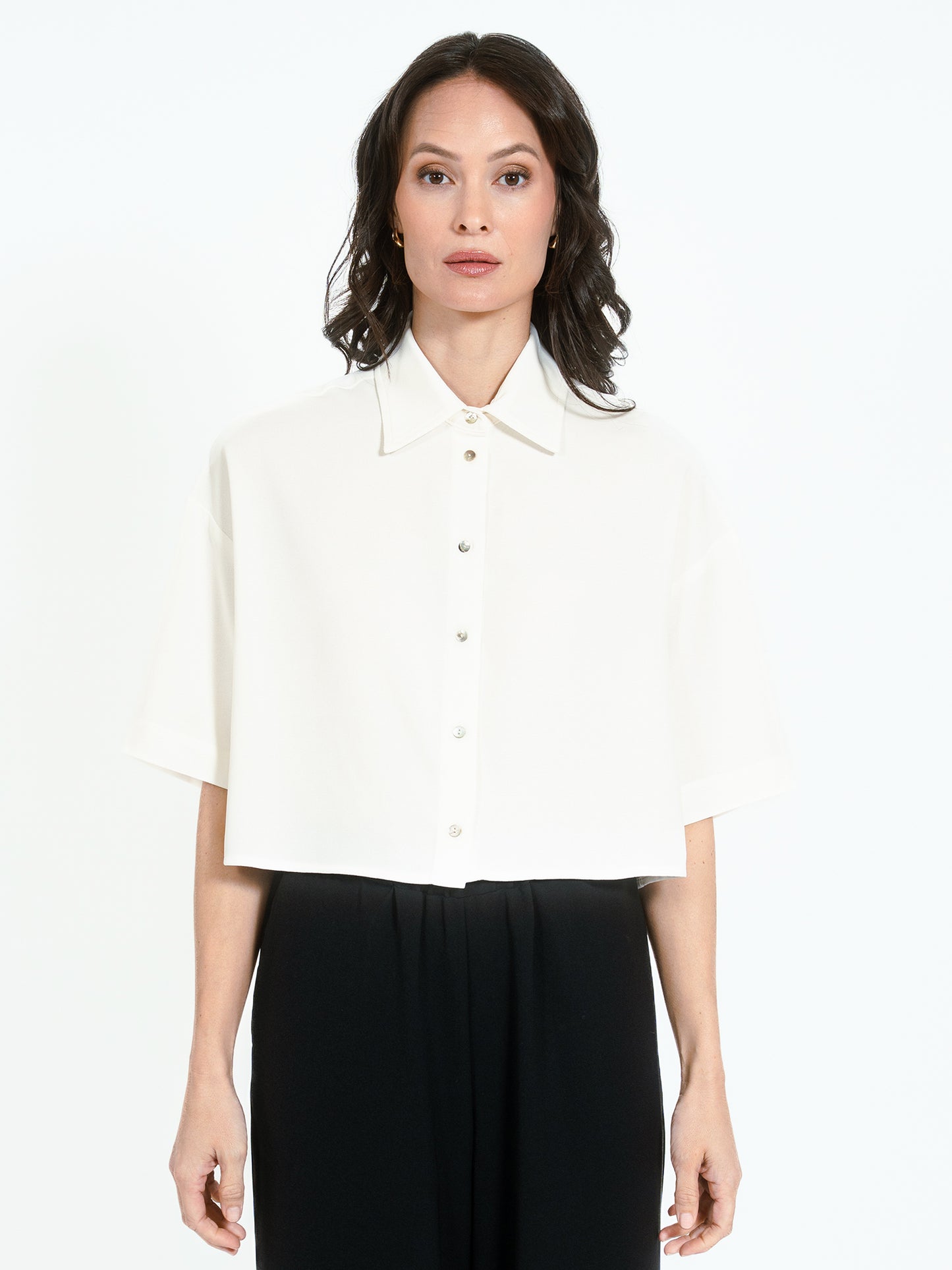 Recyceltes Hemd, kurzer Bauch